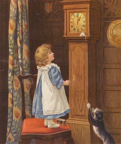 Musen løp opp klokken (chromolitho) av English School