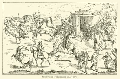 Drapet på erkebiskop Sharp, 1679 av English School