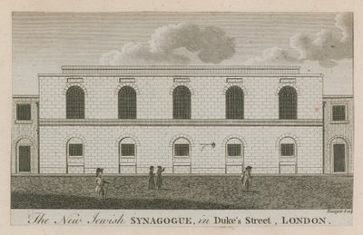 Den nye jødiske synagogen i Dukes Street, London av English School