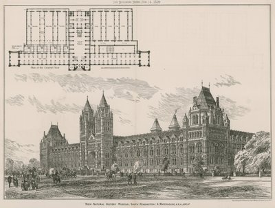 Det nye Natural History Museum, South Kensington, London av English School