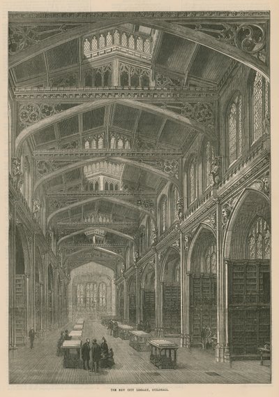 Det nye bybiblioteket, Guildhall, London av English School