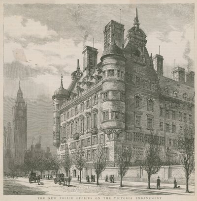 De nye politikontorene på Victoria Embankment av English School