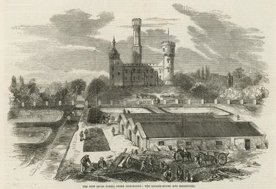Det nye elveverket, Stoke Newington: Maskinhuset og reservoarene av English School