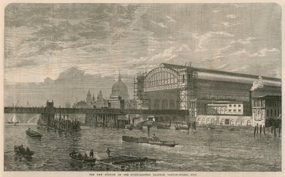 Den nye stasjonen til South-Eastern Railway, Cannon Street, London av English School