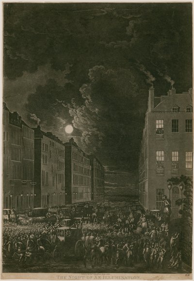 Opplysningens natt, 29. april 1802; Portman Square, London av English School