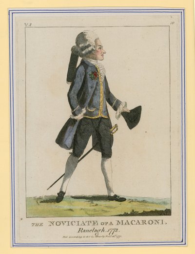 Novisiatet til en makaroni, Ranelagh, 1772 av English School