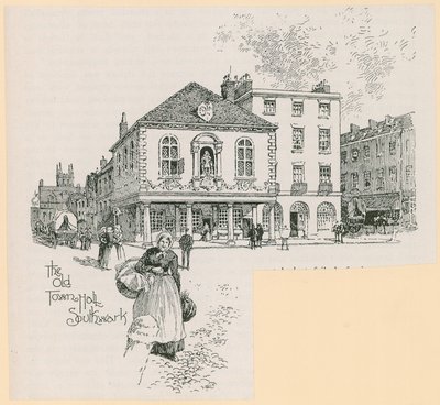 Det gamle rådhuset, Borough High Street, Southwark, London av English School