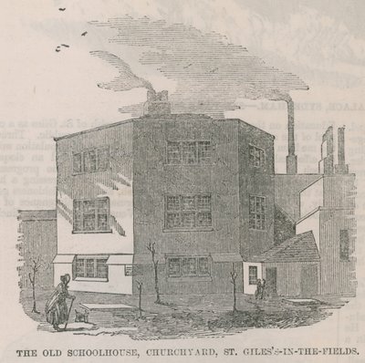 Det gamle skolehuset i kirkegården til St Giless-in-the-Field av English School
