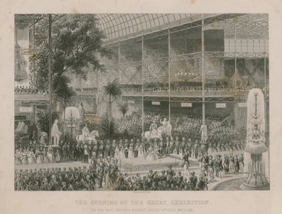 Åpningen av den store utstillingen av Hennes nådigste majestet, dronning Victoria, 1. mai 1851 av English School