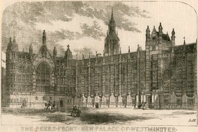Peers-fronten, nye Palace of Westminster, London av English School