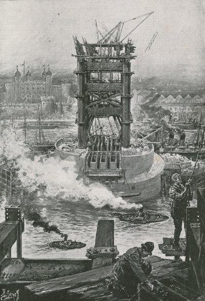 Den nåværende tilstanden til Tower Bridge av English School
