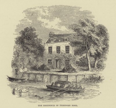 Residensen til Theodore Hook (gravering) av English School