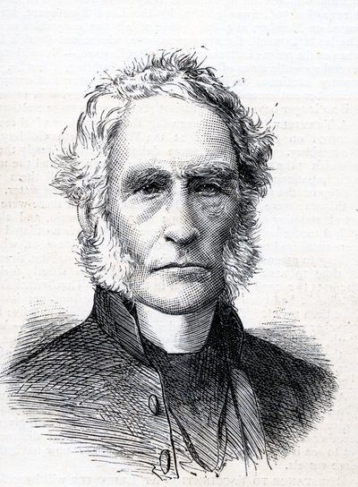Høyre pastor Alfred Ollivant (1798-1882) Illustrasjon fra The Graphic 13. januar 1883 av English School