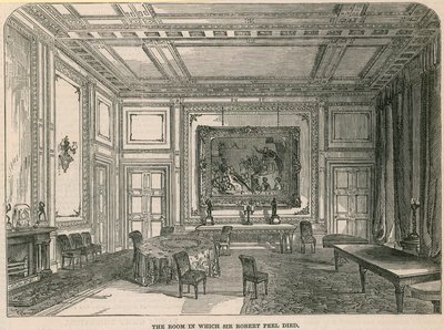 Rommet der Sir Robert Peel døde av English School