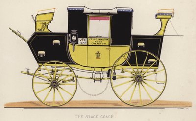 Scenecoachen (farge litho) av English School