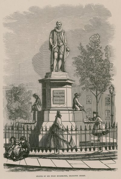 Statuen av Sir Hugh Myddleton ved Islington Green av English School
