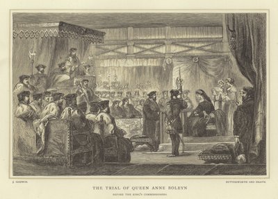 Rettssaken mot dronning Anne Boleyn, foran Kings Commissioners av English School