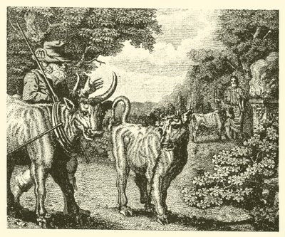 Den uføre kalven (gravering) av English School