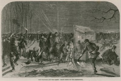 Været og parkene: nattscene på Serpentine, Hyde Park, London av English School