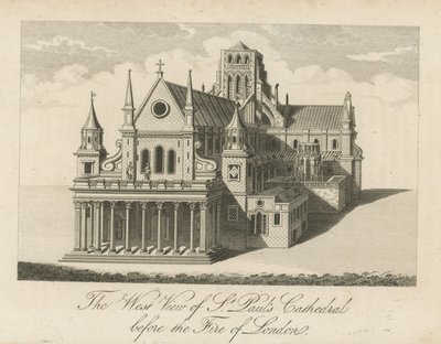 Den vestlige utsikten over St Pauls Cathedral av English School
