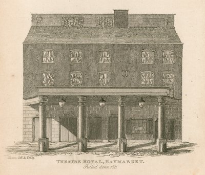 Theatre Royal, Haymarket, London, trakk ned 1821 av English School