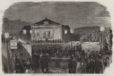 "Theatre des Zouaves," i den franske leiren, før Sebastopol (gravering) av English School