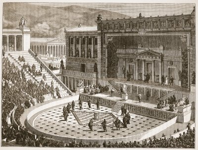 Dionysos teater i Athen av English School