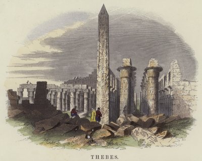 Theben (farget gravering) av English School