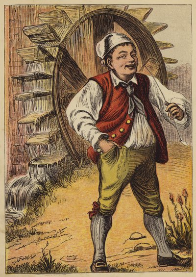 There Was A Jolly Miller (coloured engraving) av English School