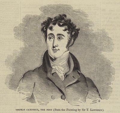 Thomas Campbell, poeten (gravering) av English School