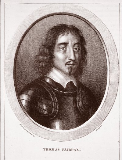 Thomas Fairfax, tilskrevet Delaporte, gravert av de Ducarme av English School