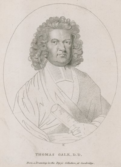 Thomas Gale, som skrev inskripsjonen på monumentet av English School