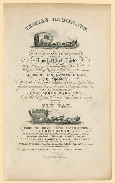 Thomas Haines. Annonse av English School