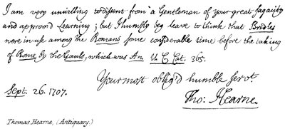 Thomas Hearne, (antikvar) av English School