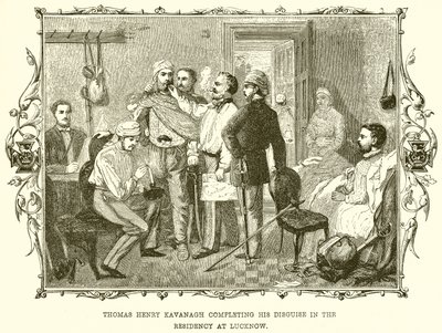 Thomas Henry Kavanagh fullfører sin Disguise in the Residency i Lucknow av English School