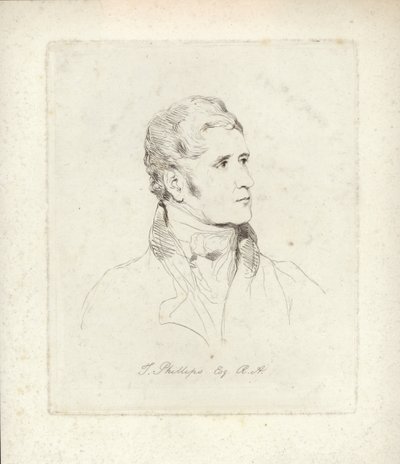 Thomas Phillips, engelsk portrett- og motivmaler. Etsning av Mary Dawson Turner av English School
