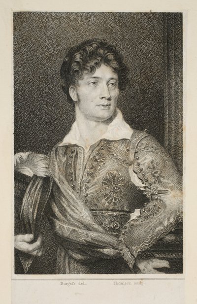 Thomas Simpson Cooke som Don Carlos i Linleys "The Duenna", pub. 1818 (stipplegravering) av English School