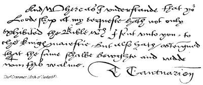 Thomas Cranmer, (Arch of Canterbury) av English School