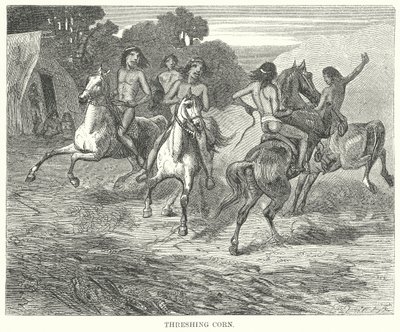 Tresking av korn (gravering) av English School