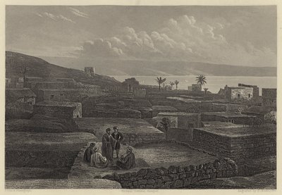 Tiberias og Genesaretsjøen (gravering) av English School