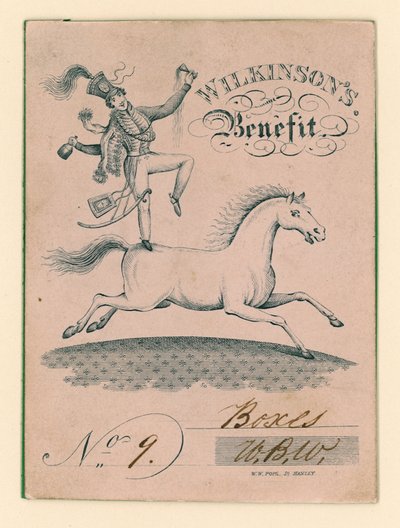 Billett til Drury Lane Theatre, London: Wilkinsons Benefit av English School