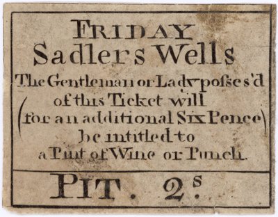 Ticket für Freitag Sadlers Wells von English School