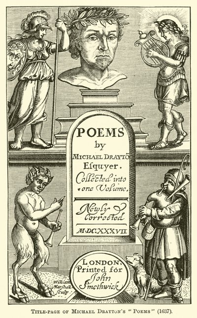 Tittelside til Michael Draytons dikt, 1637 av English School