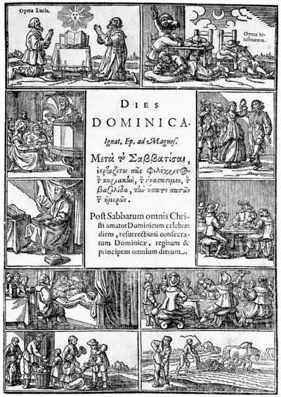 Tittelside til Thomas Youngs Dies Dominica, 1639 av English School