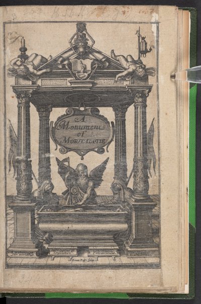 Tittelside til A Monument of Mortalitie av English School