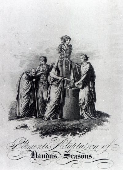 Tittelside til Muzio Clementis adaptasjon for piano av Joseph Haydns oratorium The Seasons av English School