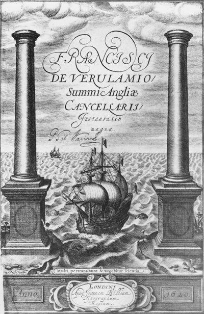 Tittelside til den første utgaven av Novum Organum av Sir Francis Bacon, 1620 av English School