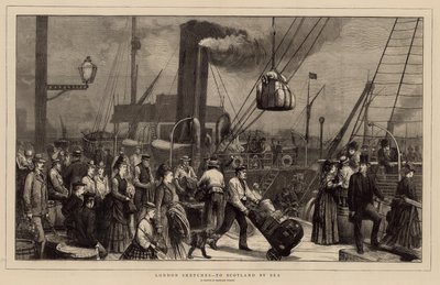 To Scotland by Sea - en skisse ved Irongate Wharf av English School