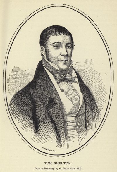 Tom Shelton, Fra en tegning av G Sharples, 1821 av English School