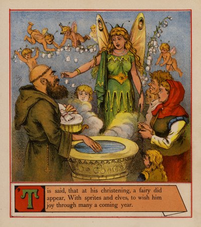 Tom Thumb (farge litho) av English School